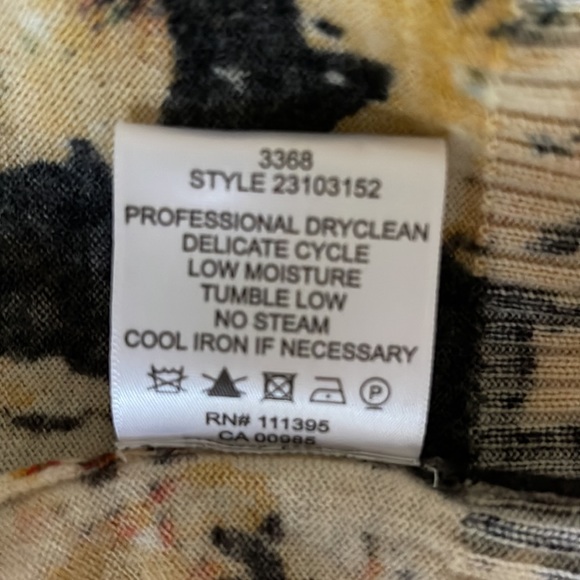 TORY BURCH Simone Patterned Abstract Cardigan Merino Wool {ZZ20} - Picture 11 of 11